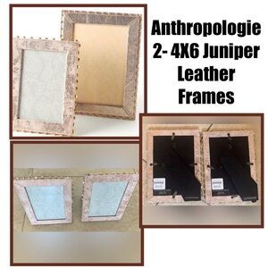 Anthropologie 2- 4X6 Juniper Leather Frames